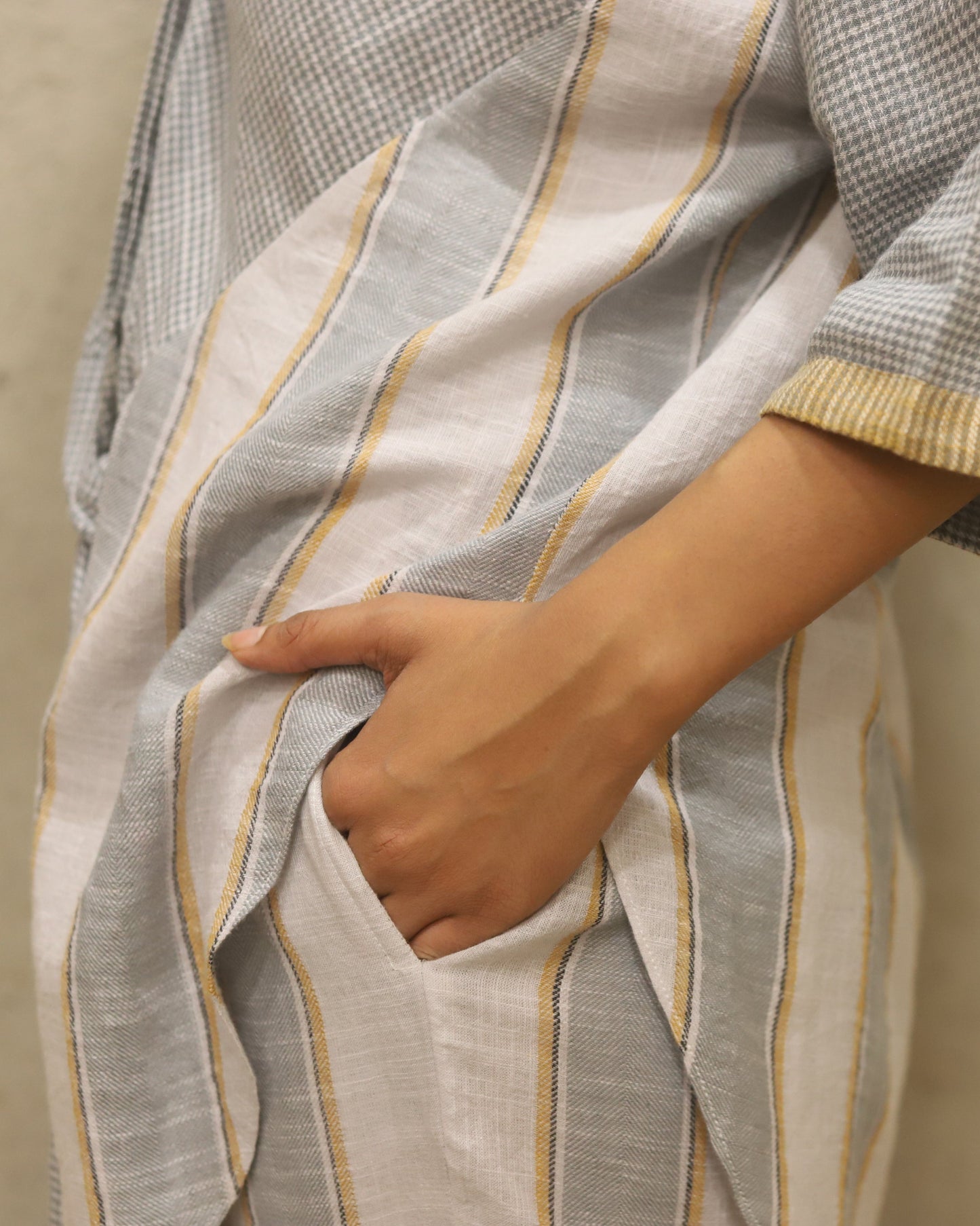 Pure Cotton woven soft luxurious hand feel pants with side pockets and back elastic pants