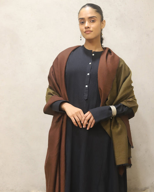 Pure Merino Wool Reversible Shawl