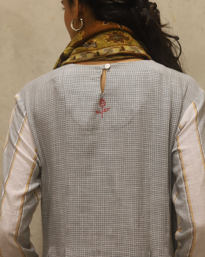 Pure Cotton soft luxurious hand feel with small hand stitched embroidery detailing  contrast stitch detailing on buttons on turn back sleeve fold