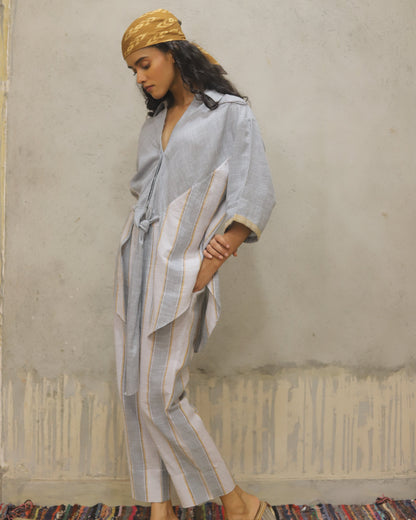 Pure Cotton woven soft luxurious hand feel pants with side pockets and back elastic pants