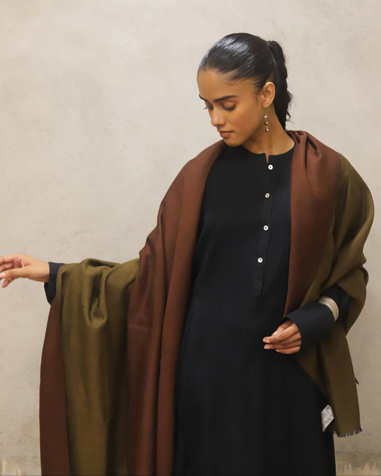 Pure Merino Wool Reversible Shawl