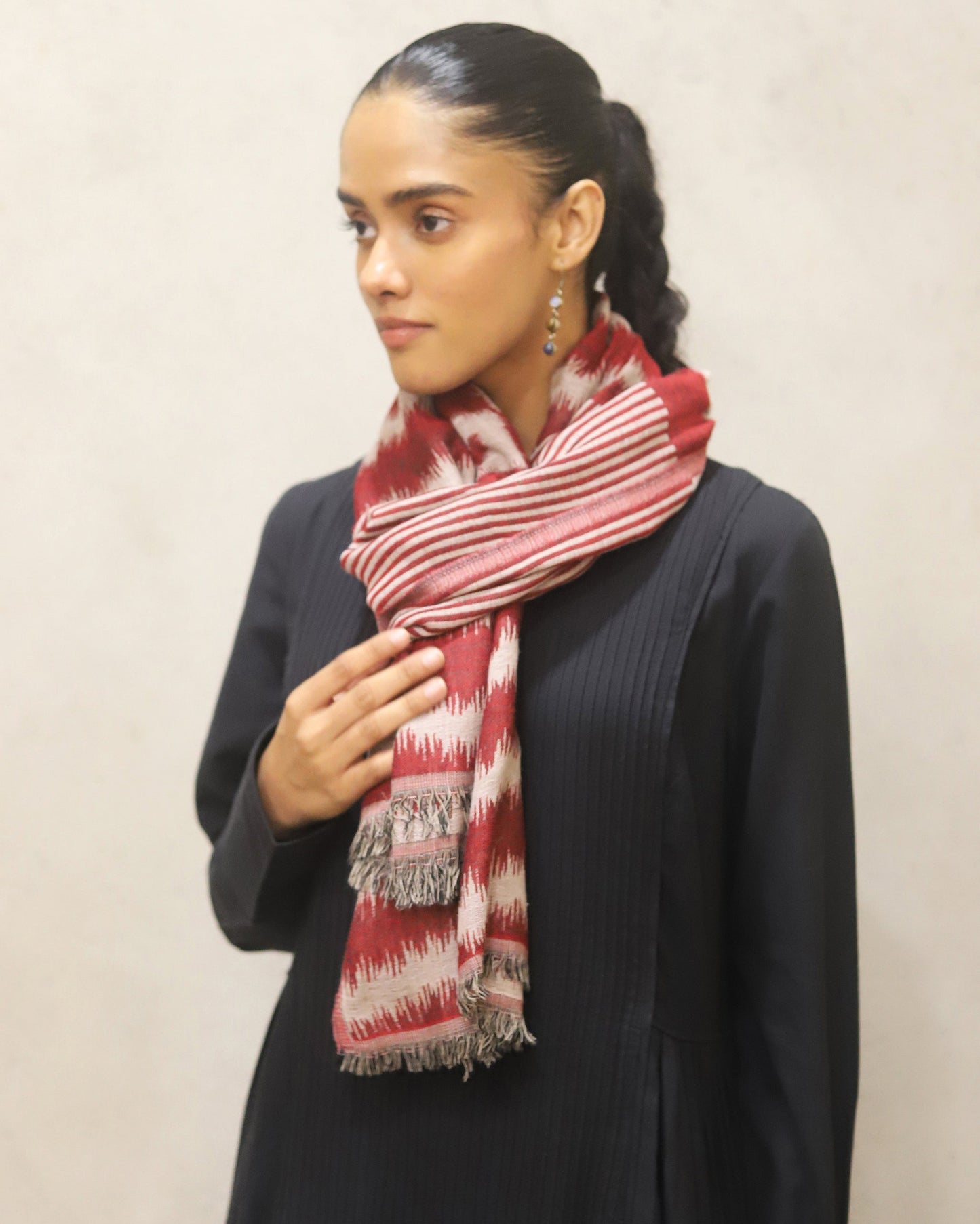 Pure merino wool woven jacquard